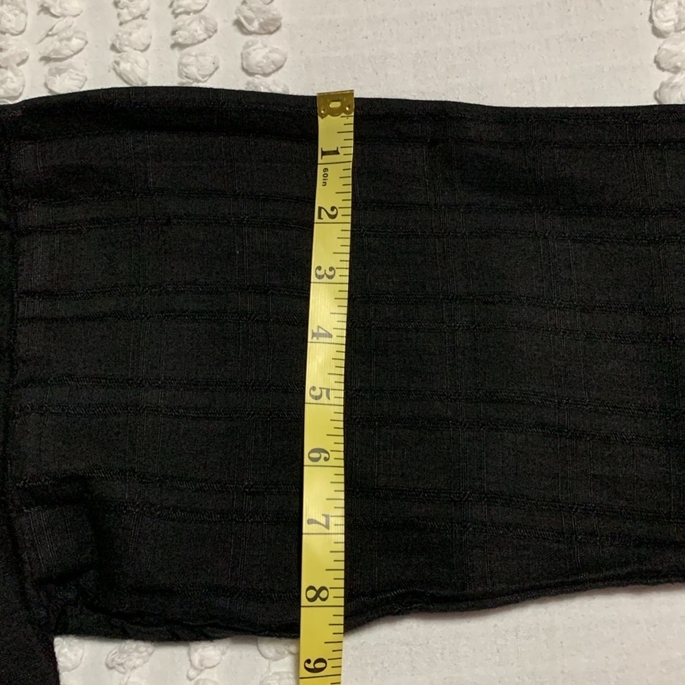 La FIXSUN Women’s 100% Linen Hi-Low Textured Boxy Black Button-Up Shirt USA XL - Picture 12 of 16